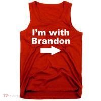 I'm With Brandon FJB Funny Anti Biden Chant Meme Tank Top thumb 0