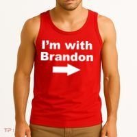 I'm With Brandon FJB Funny Anti Biden Chant Meme Tank Top thumb 3