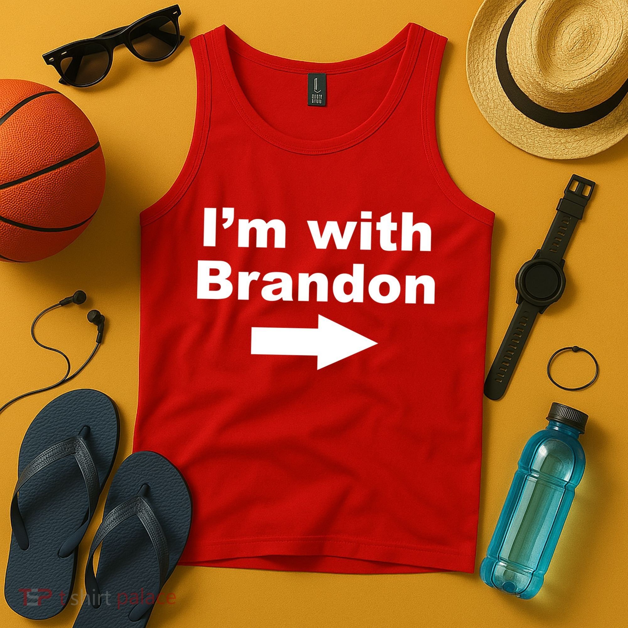 I'm With Brandon FJB Funny Anti Biden Chant Meme Tank Top