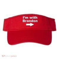 I'm With Brandon FJB Funny Anti Biden Chant Meme Visor thumb 0