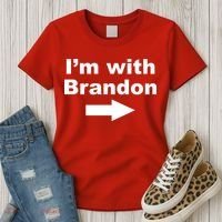 I'm With Brandon FJB Funny Anti Biden Chant Meme Women's T-Shirt thumb 3