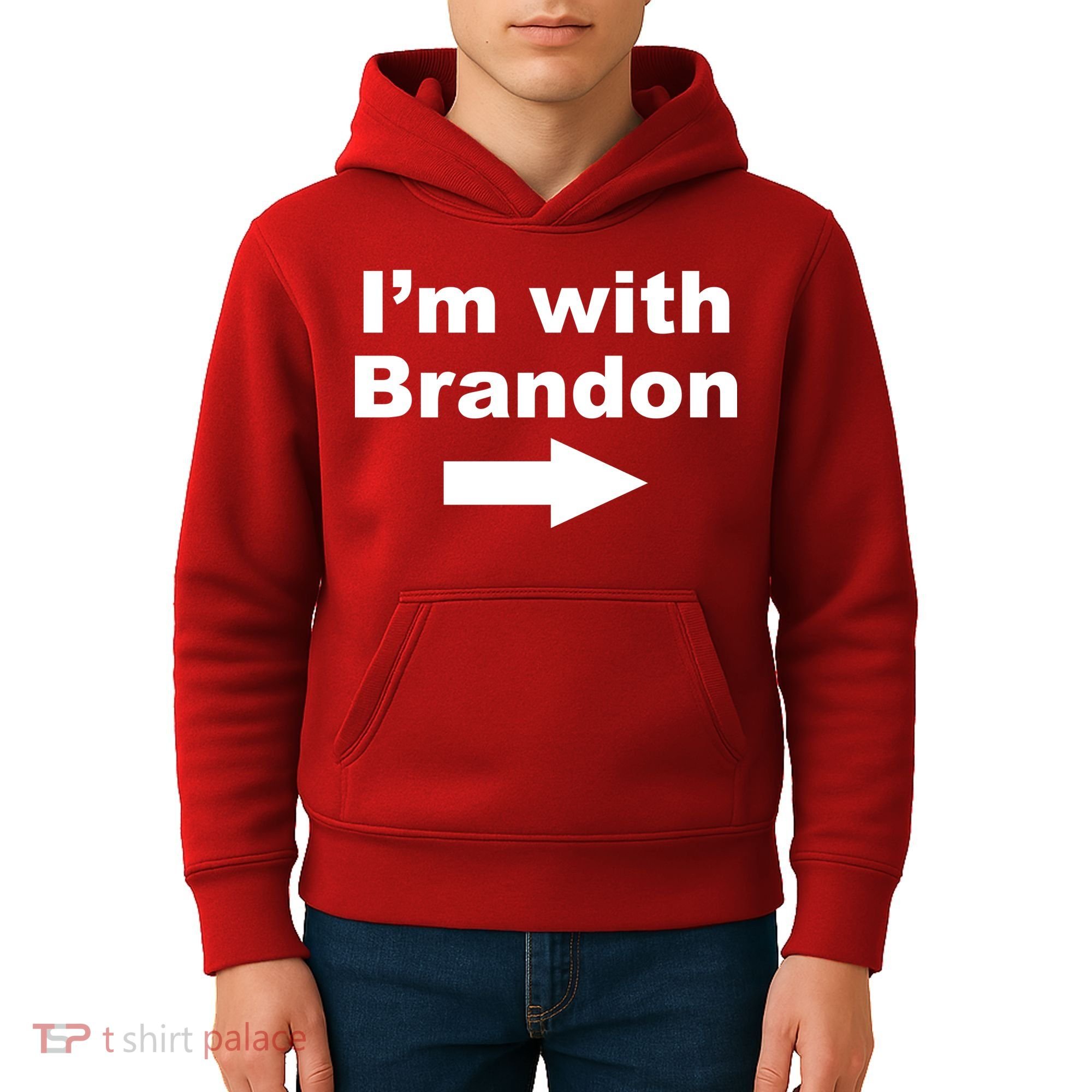 I'm With Brandon FJB Funny Anti Biden Chant Meme Kids Hoodie