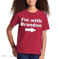 I'm With Brandon FJB Funny Anti Biden Chant Meme Kids T-Shirt thumb 2