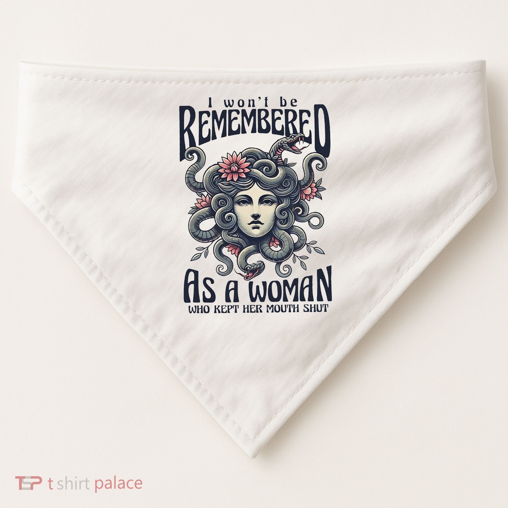 I WonT Be Remembered As A Woman Who Kept Her Mouth Shut USA-Made Doggie Bandana