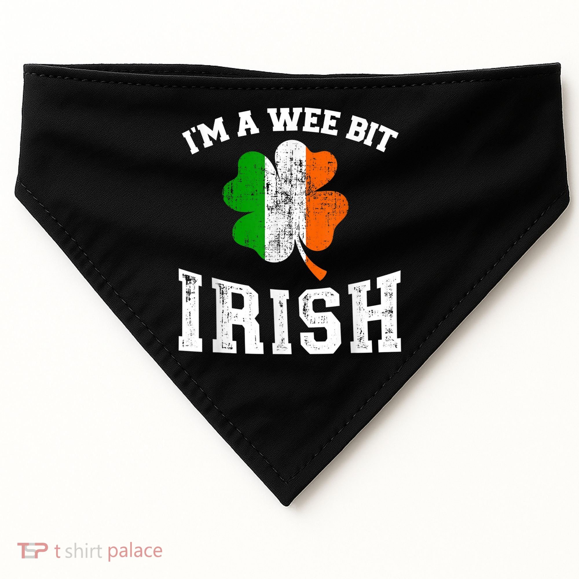 I'm wee bit irish with ireland shamrock for St Patricks day USA-Made Doggie Bandana