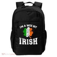 I'm wee bit irish with ireland shamrock for St Patricks day Backpack thumb 0