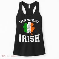 I'm wee bit irish with ireland shamrock for St Patricks day Women's Tank Top thumb 0