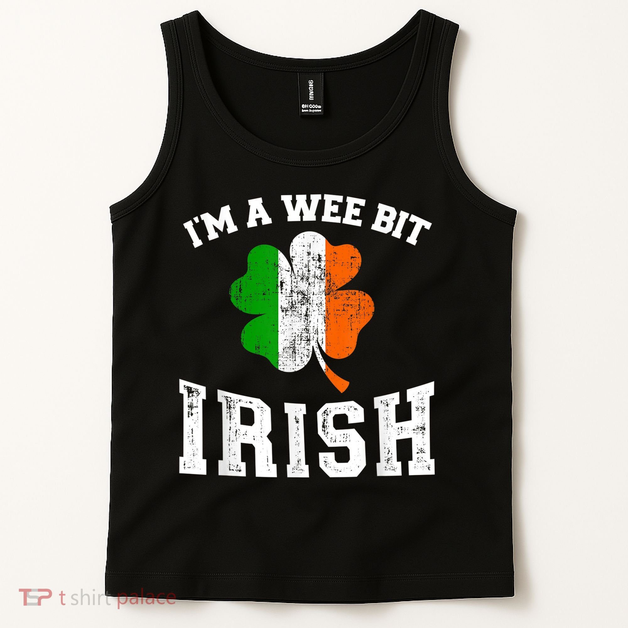 I'm wee bit irish with ireland shamrock for St Patricks day Tank Top