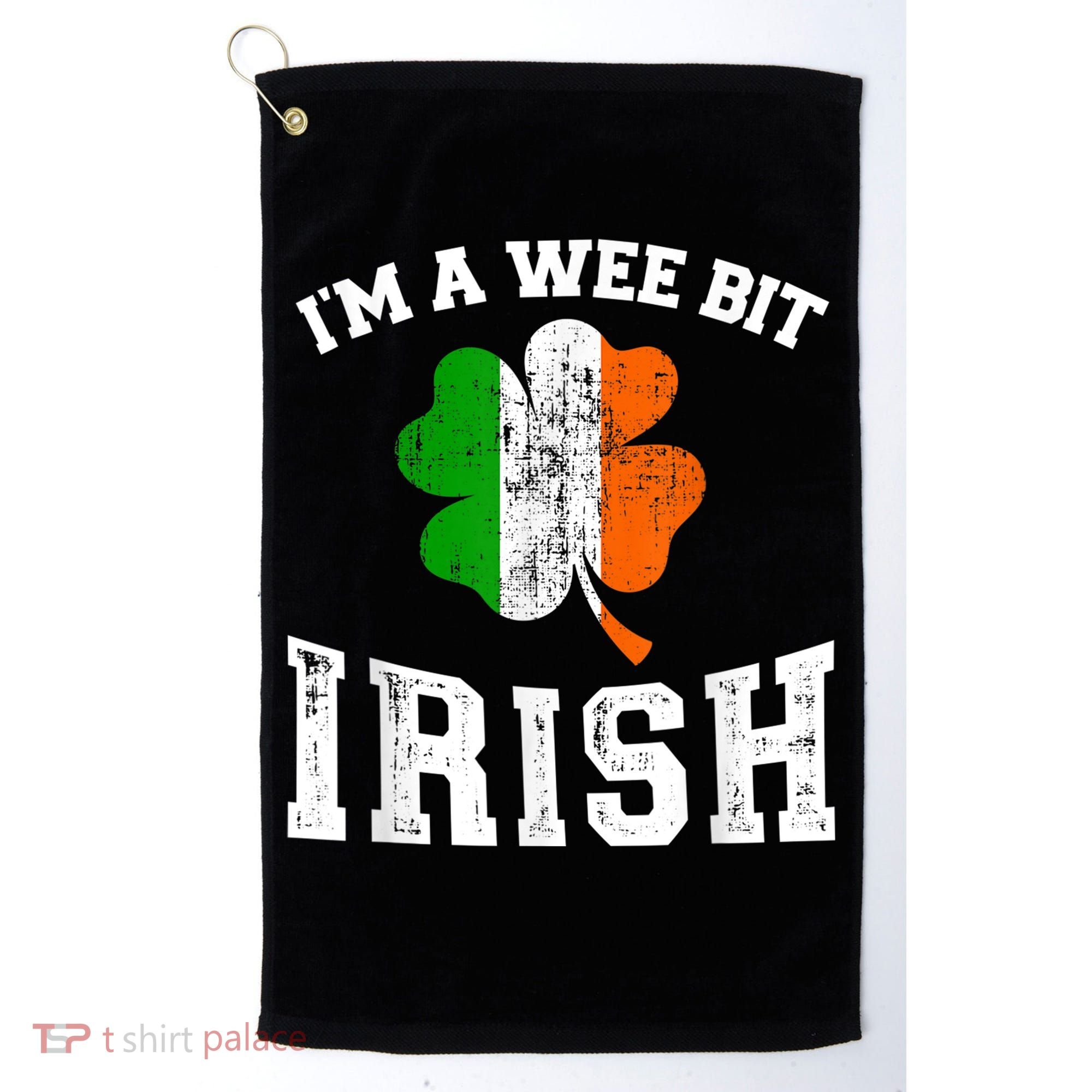 I'm wee bit irish with ireland shamrock for St Patricks day Golf Towel