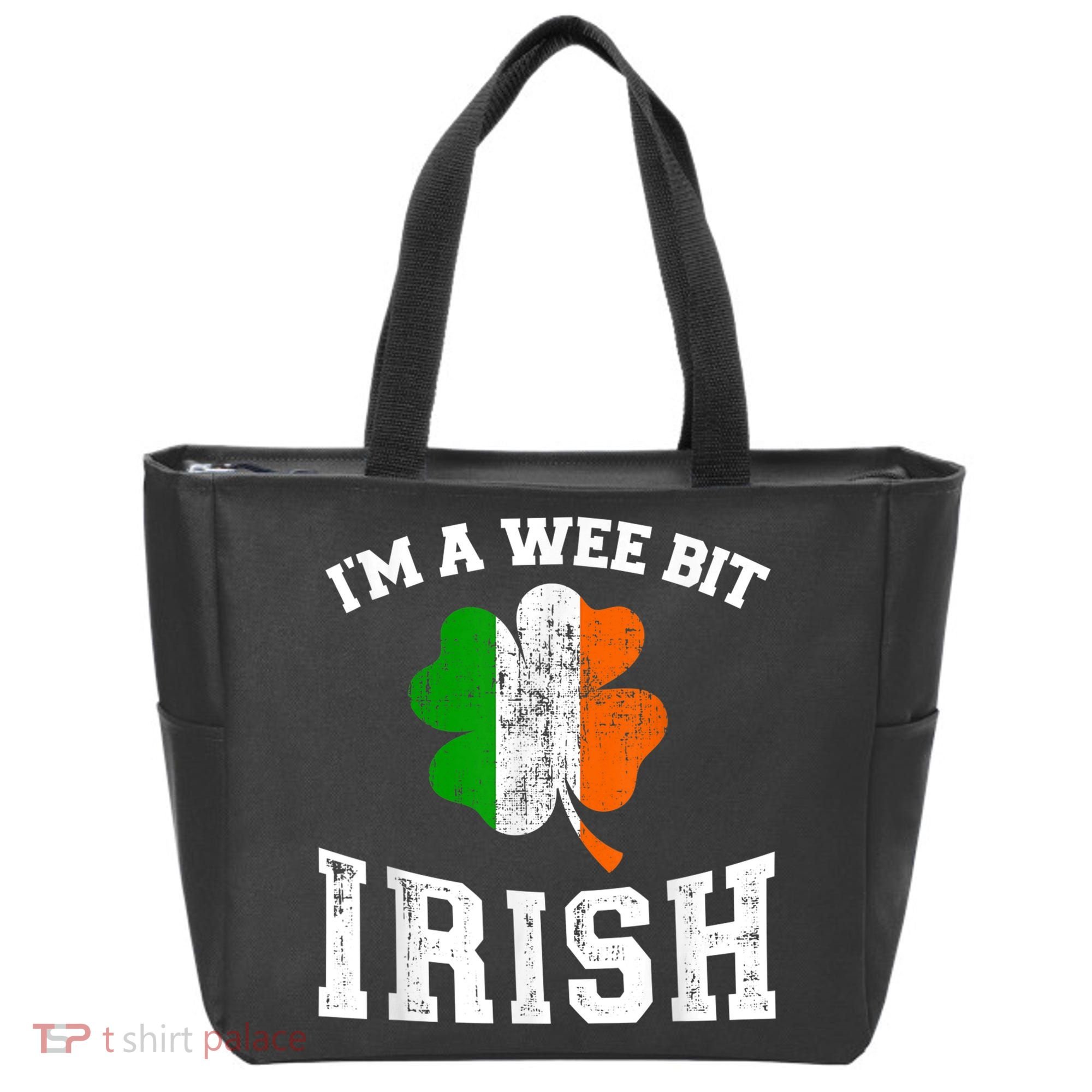 I'm wee bit irish with ireland shamrock for St Patricks day Tote Bag