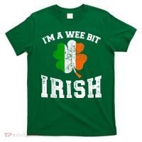 I'm wee bit irish with ireland shamrock for St Patricks day T-Shirt thumb 0