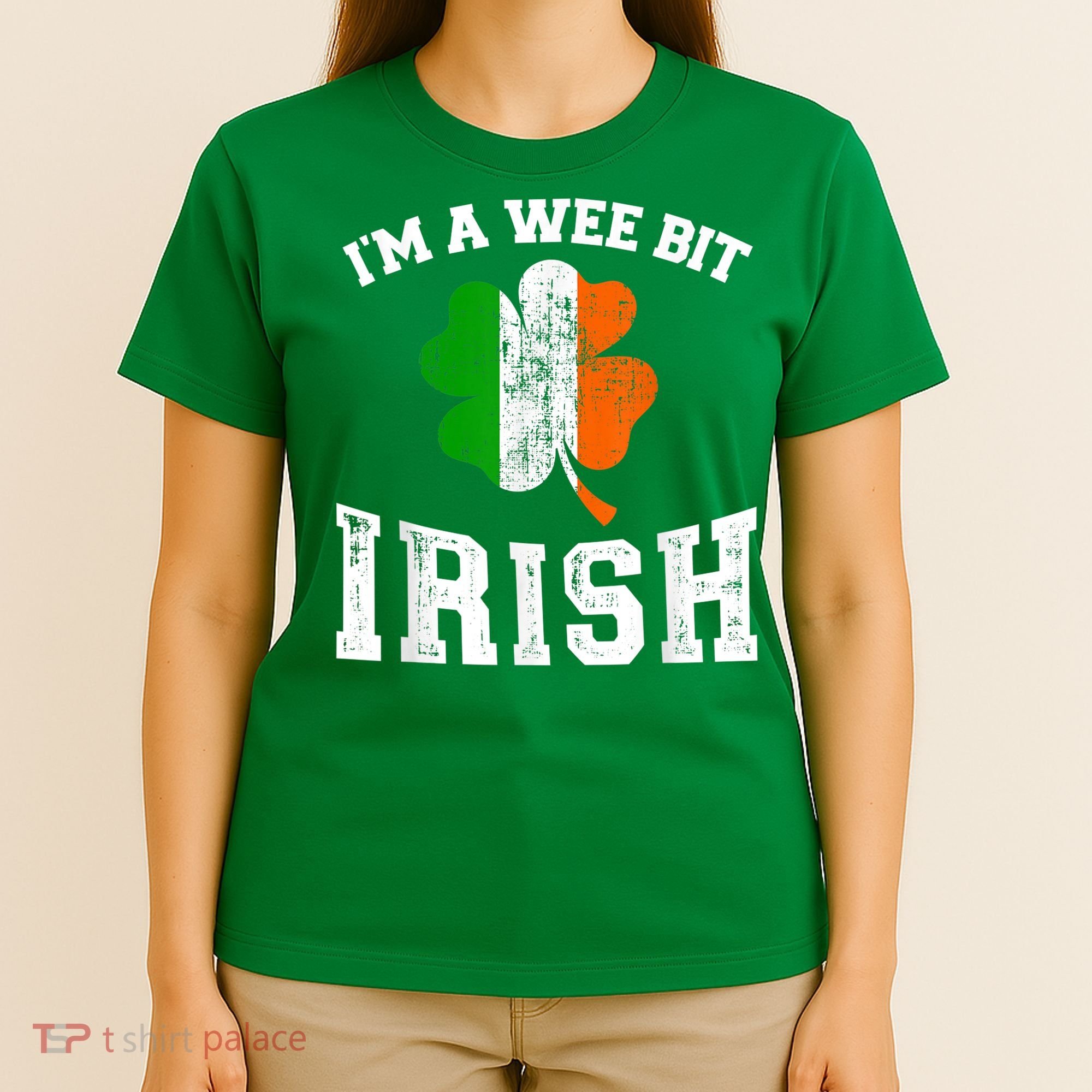 I'm wee bit irish with ireland shamrock for St Patricks day T-Shirt