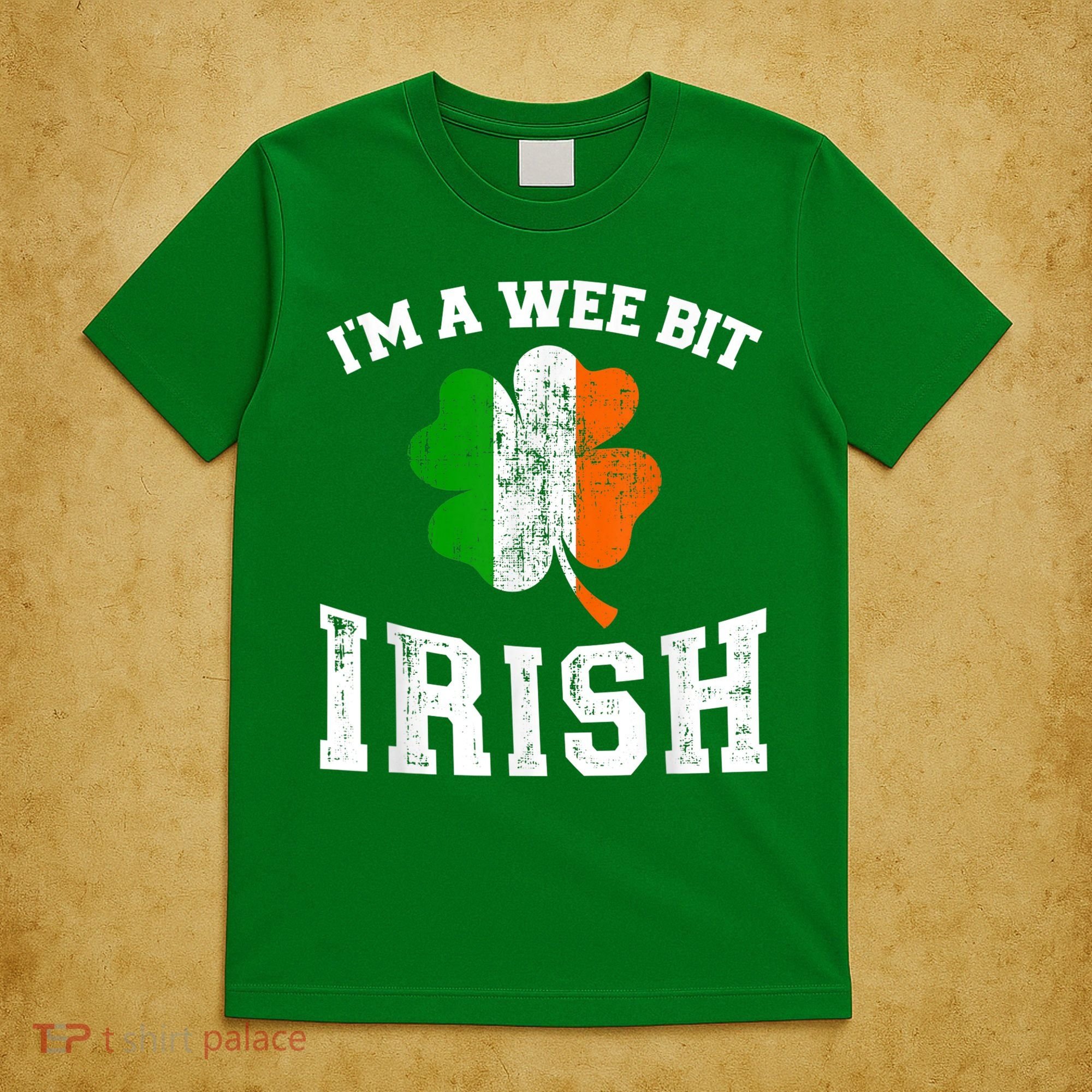 I'm wee bit irish with ireland shamrock for St Patricks day T-Shirt