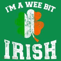 I'm wee bit irish with ireland shamrock for St Patricks day T-Shirt thumb 7