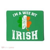 I'm wee bit irish with ireland shamrock for St Patricks day Mousepad thumb 0