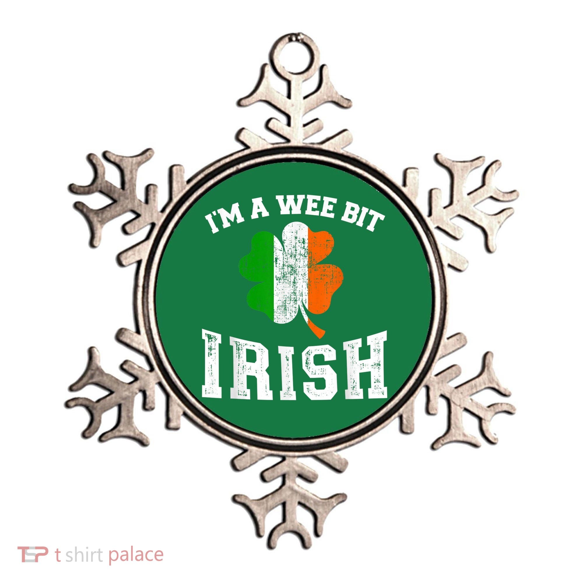 I'm wee bit irish with ireland shamrock for St Patricks day Ornament