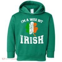 I'm wee bit irish with ireland shamrock for St Patricks day Toddler Hoodie thumb 0