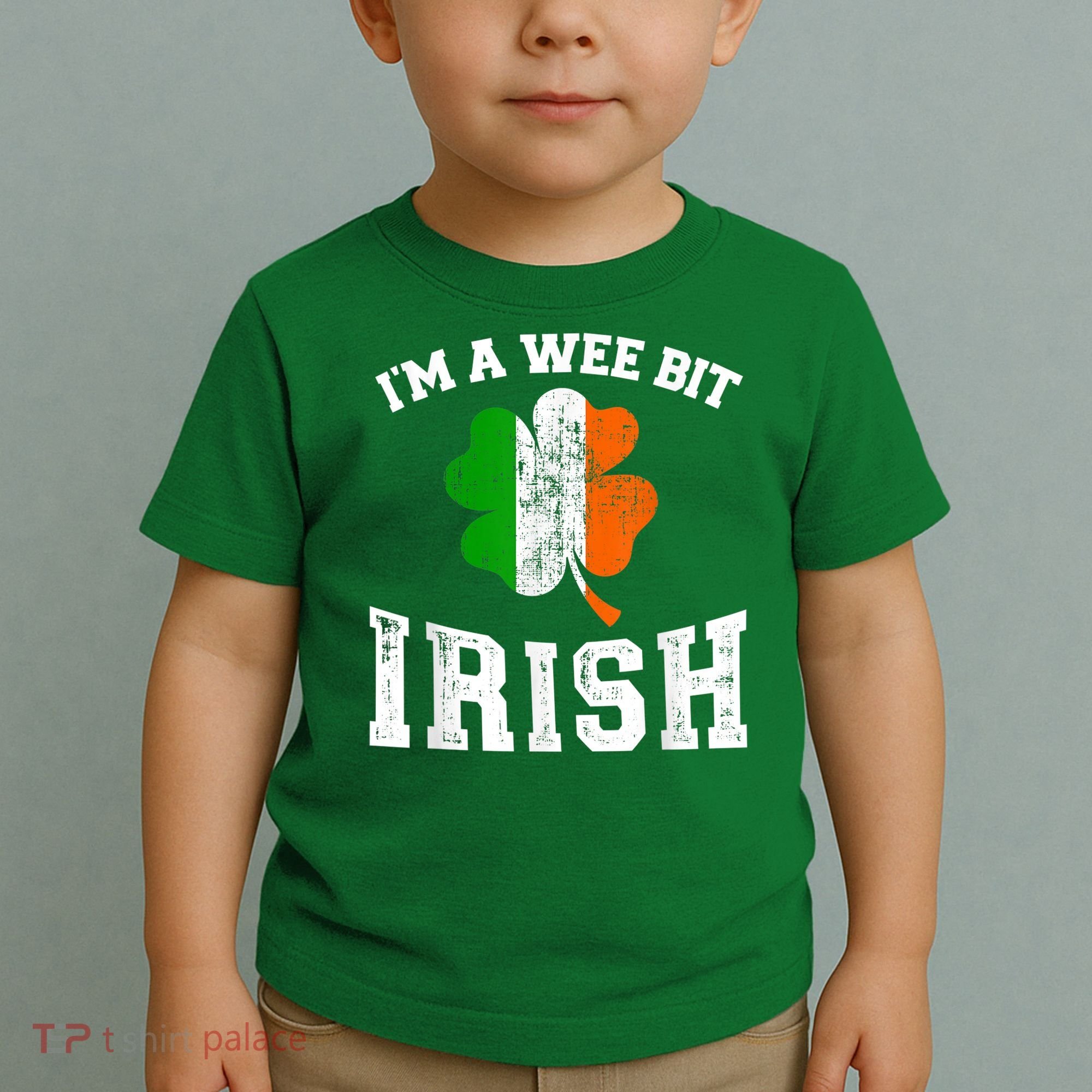 I'm wee bit irish with ireland shamrock for St Patricks day Toddler T-Shirt