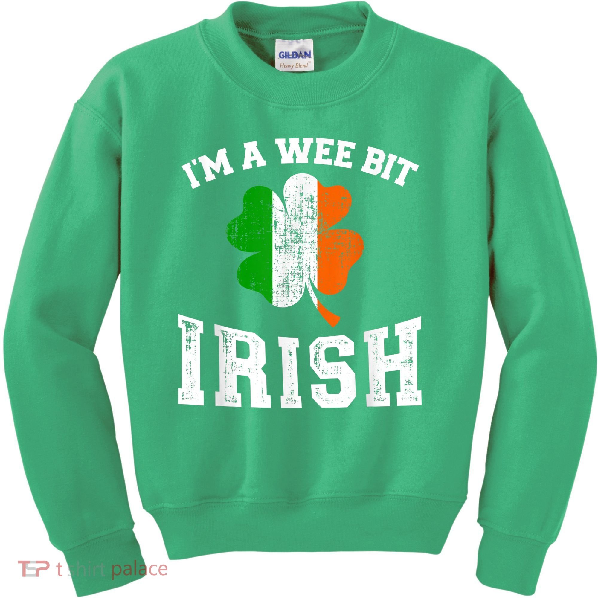 I'm wee bit irish with ireland shamrock for St Patricks day Kids Sweatshirt