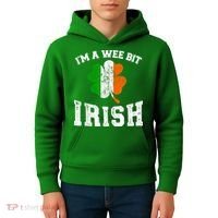 I'm wee bit irish with ireland shamrock for St Patricks day Kids Hoodie thumb 4