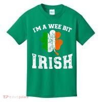 I'm wee bit irish with ireland shamrock for St Patricks day Kids T-Shirt thumb 0
