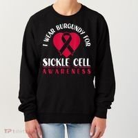 I Wear Burgundy For Sickle Cell Awareness Women's Sweatshirt thumb 0