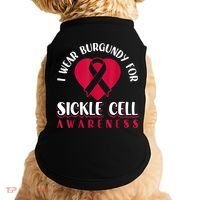 I Wear Burgundy For Sickle Cell Awareness Doggie Tank thumb 0