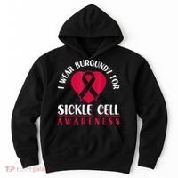 I Wear Burgundy For Sickle Cell Awareness Hoodie thumb 0