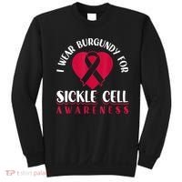 I Wear Burgundy For Sickle Cell Awareness Sweatshirt thumb 0