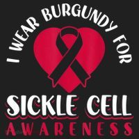 I Wear Burgundy For Sickle Cell Awareness Beanie thumb 2