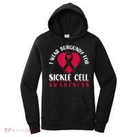 I Wear Burgundy For Sickle Cell Awareness Women's Hoodie thumb 0