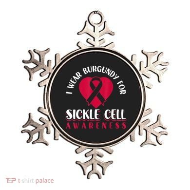 I Wear Burgundy For Sickle Cell Awareness Ornament
