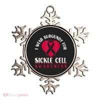 I Wear Burgundy For Sickle Cell Awareness Ornament thumb 0