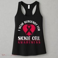 I Wear Burgundy For Sickle Cell Awareness Women's Tank Top thumb 3