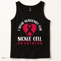 I Wear Burgundy For Sickle Cell Awareness Tank Top thumb 2