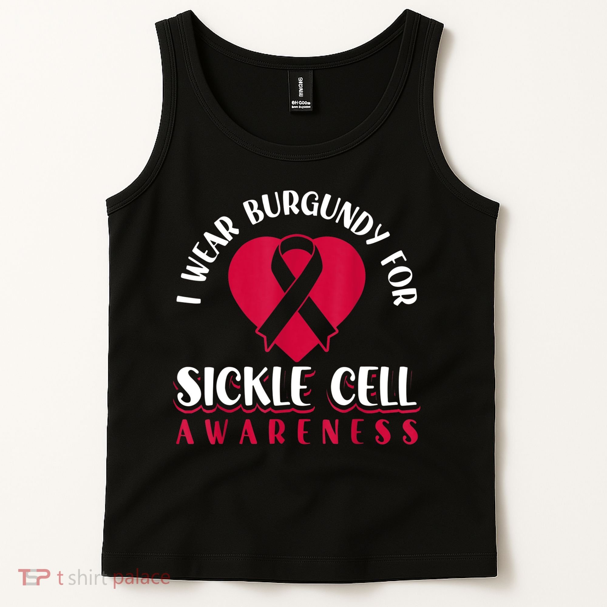 I Wear Burgundy For Sickle Cell Awareness Tank Top