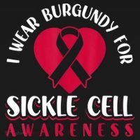 I Wear Burgundy For Sickle Cell Awareness Kids Sweatshirt thumb 2