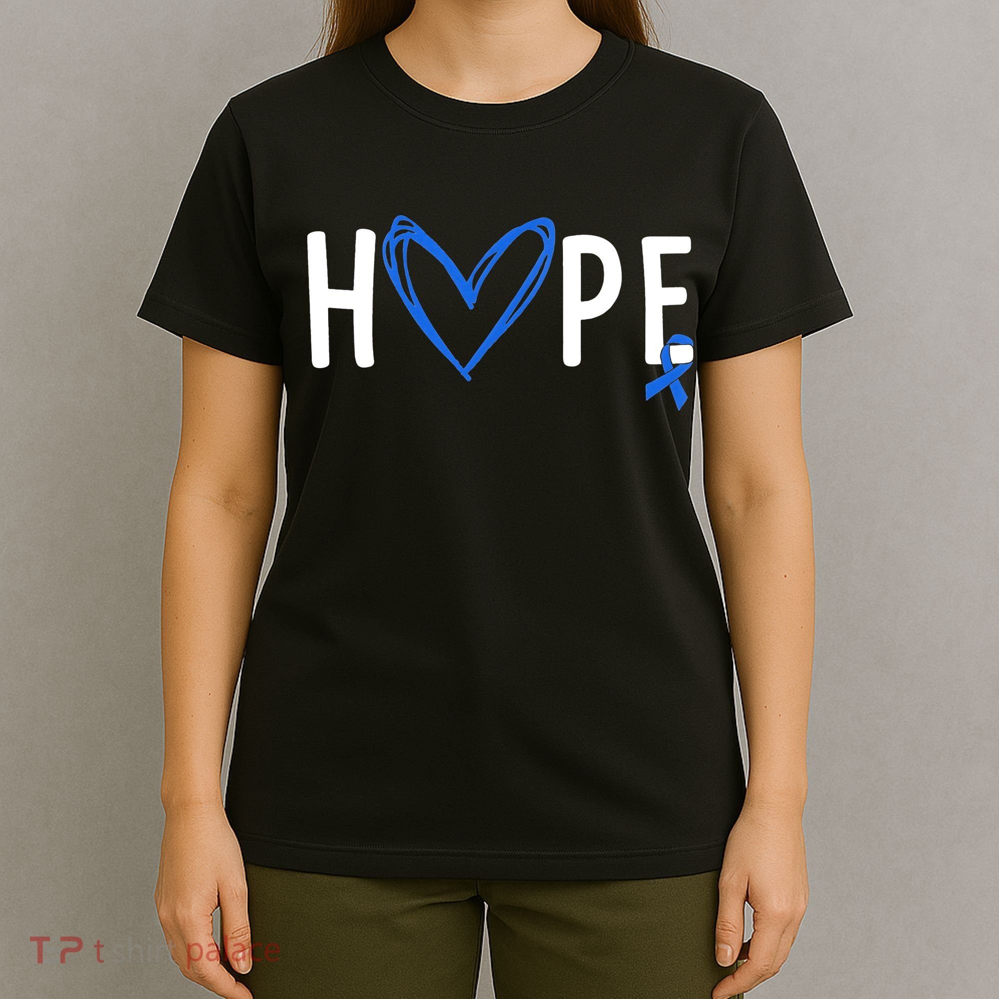 I Wear Blue For Child Abuse Awareness Month Blue Ribbon T-Shirt
