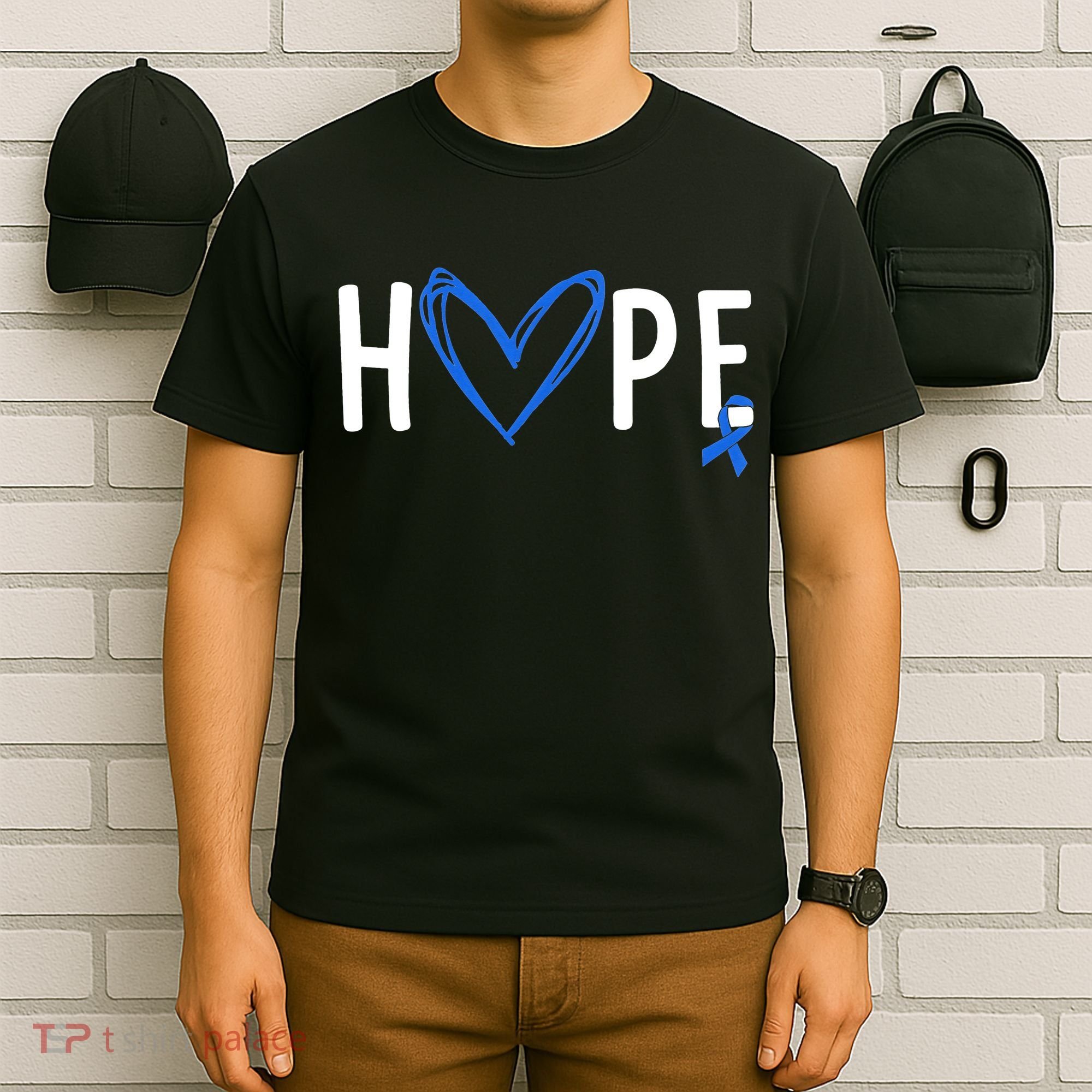 I Wear Blue For Child Abuse Awareness Month Blue Ribbon T-Shirt