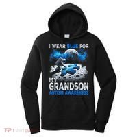 I Wear Blue For My Grandson Autism Awareness Astronaut Women's Hoodie thumb 0