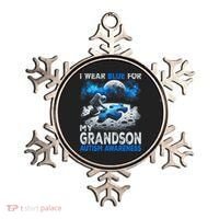 I Wear Blue For My Grandson Autism Awareness Astronaut Ornament thumb 0