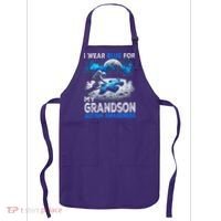 I Wear Blue For My Grandson Autism Awareness Astronaut Apron thumb 0