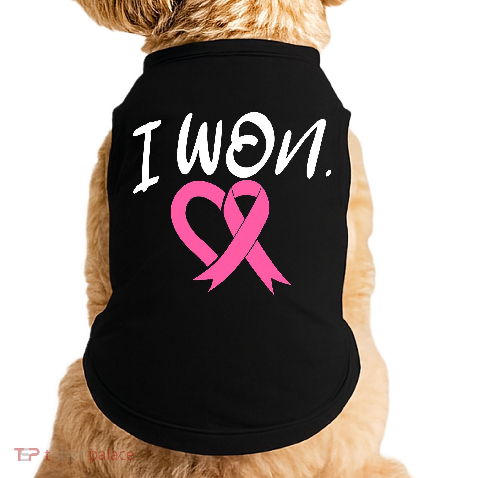 I Won Breast Cancer Awareness Support Pink Ribbon Survivor C Doggie Tank