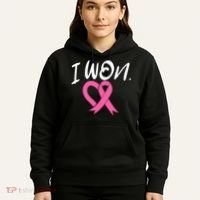 I Won Breast Cancer Awareness Support Pink Ribbon Survivor C Hoodie thumb 5