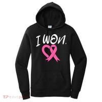 I Won Breast Cancer Awareness Support Pink Ribbon Survivor C Women's Hoodie thumb 0
