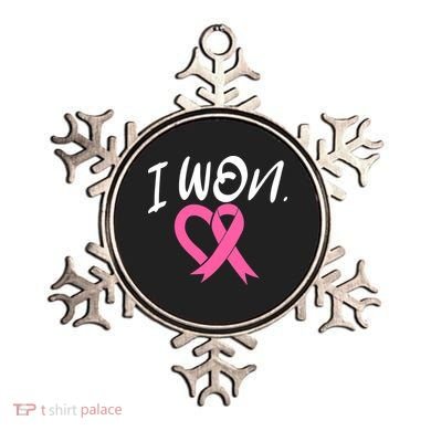 I Won Breast Cancer Awareness Support Pink Ribbon Survivor C Ornament