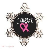 I Won Breast Cancer Awareness Support Pink Ribbon Survivor C Ornament thumb 0