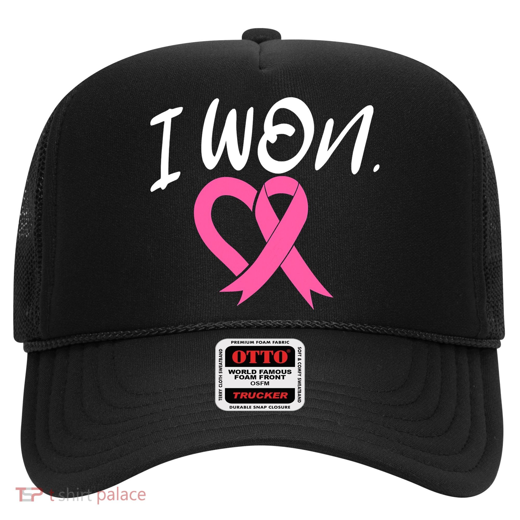 I Won Breast Cancer Awareness Support Pink Ribbon Survivor C Hat