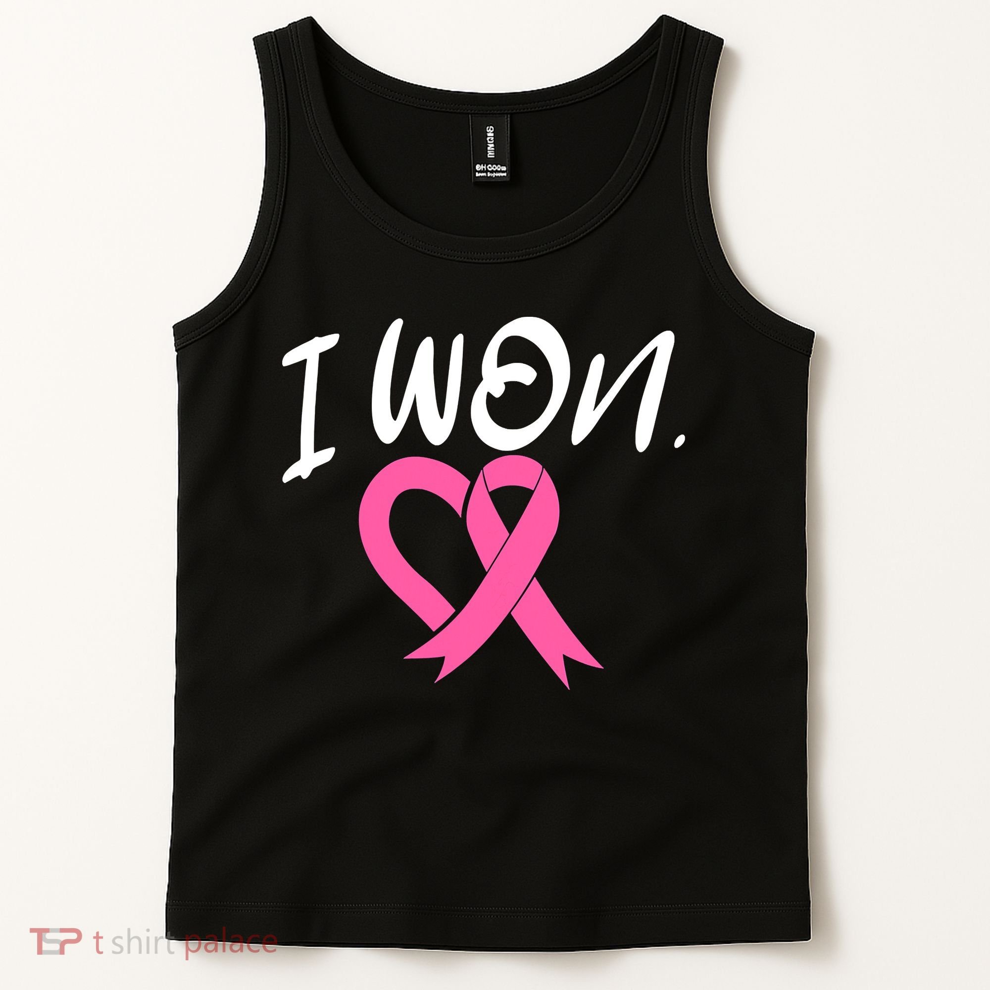 I Won Breast Cancer Awareness Support Pink Ribbon Survivor C Tank Top