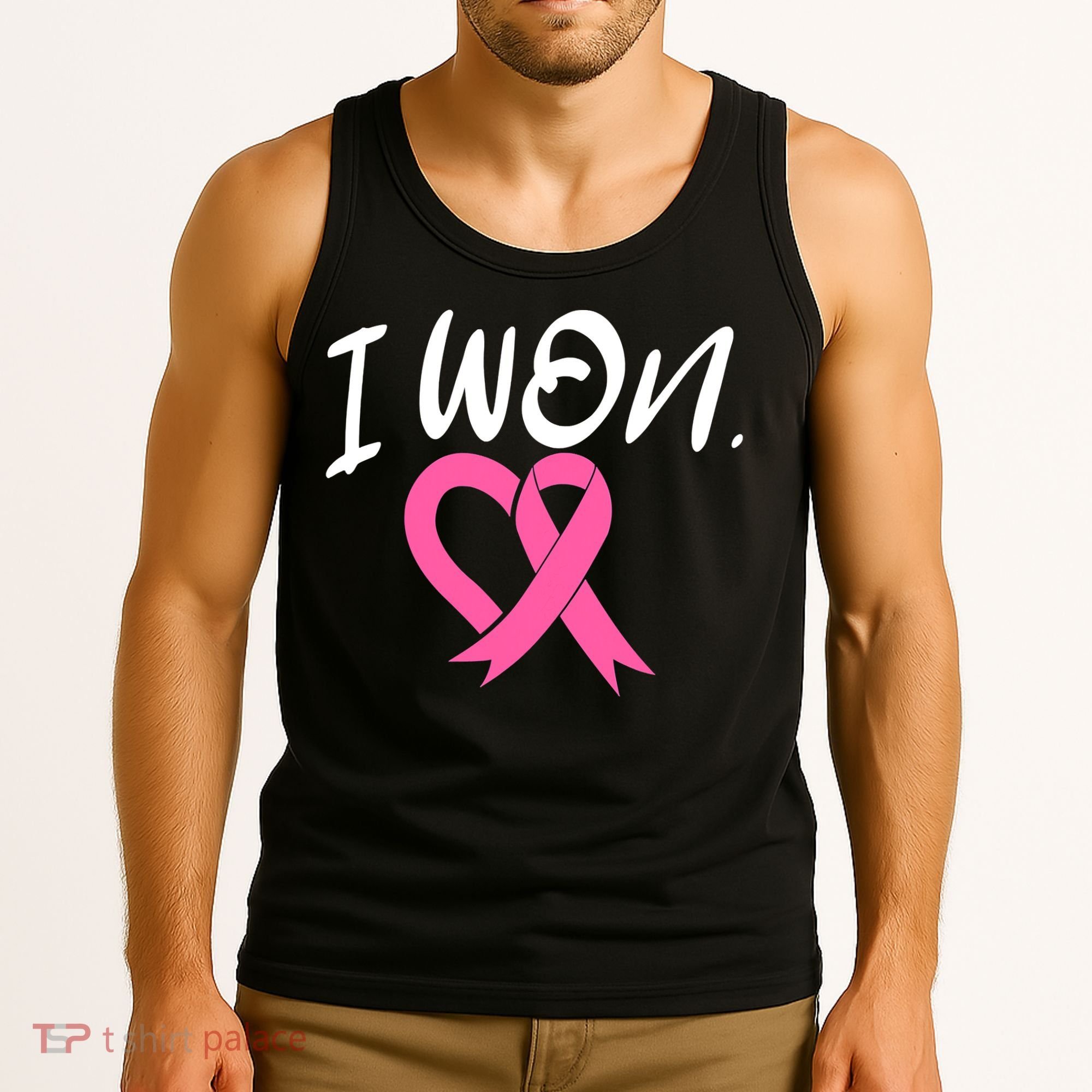 I Won Breast Cancer Awareness Support Pink Ribbon Survivor C Tank Top